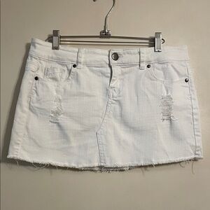 dELiA*s White Distressed Mini Skirt see pictures please